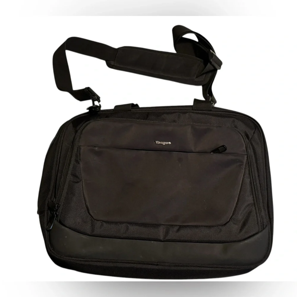 Targus High End Soft Matte Black Men's Briefcase Laptop Shoulder Bag MINTY